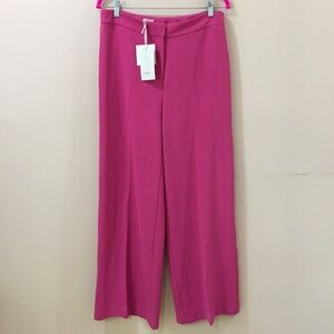 Joie pants Womens Xl wide leg trouser high rise classic workwear hot pink